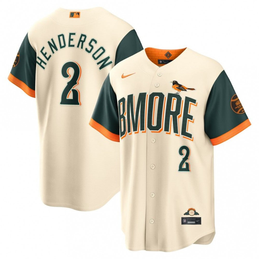Gunnar Henderson Baltimore Orioles Nike 2026 City Connect Stadium MLB Jersey - Cream