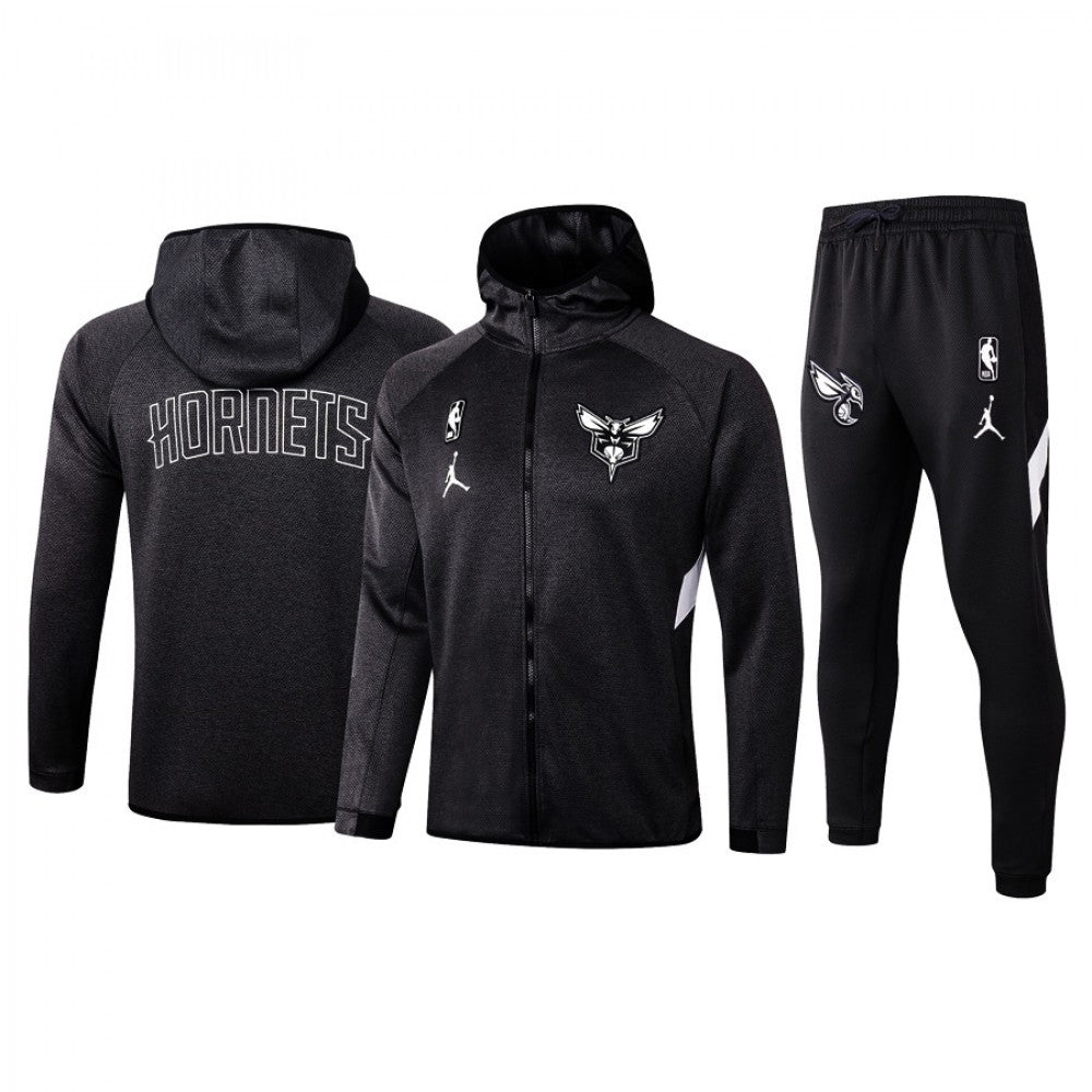 Charlotte Hornets Nike 2019/20 Showtime Full-Zip Therma Flex Performance Hoodie