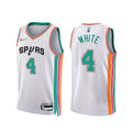 Men's San Antonio Spurs Derrick White #4 Nike White 2021/22 Swingman NBA NBA Jersey - City Edition