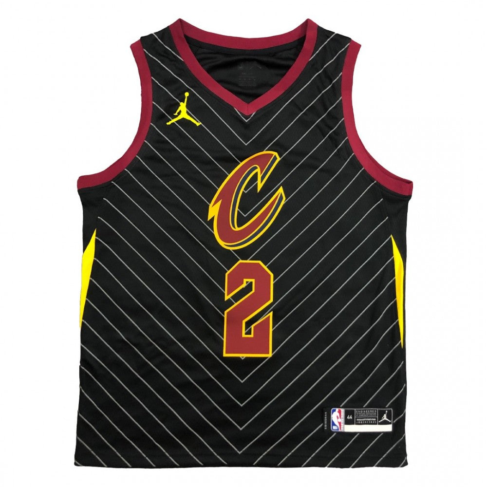 Men's Cleveland Cavaliers Kyrie Irving #2 Jordan Black Swingman NBA Jersey - Statement Edition