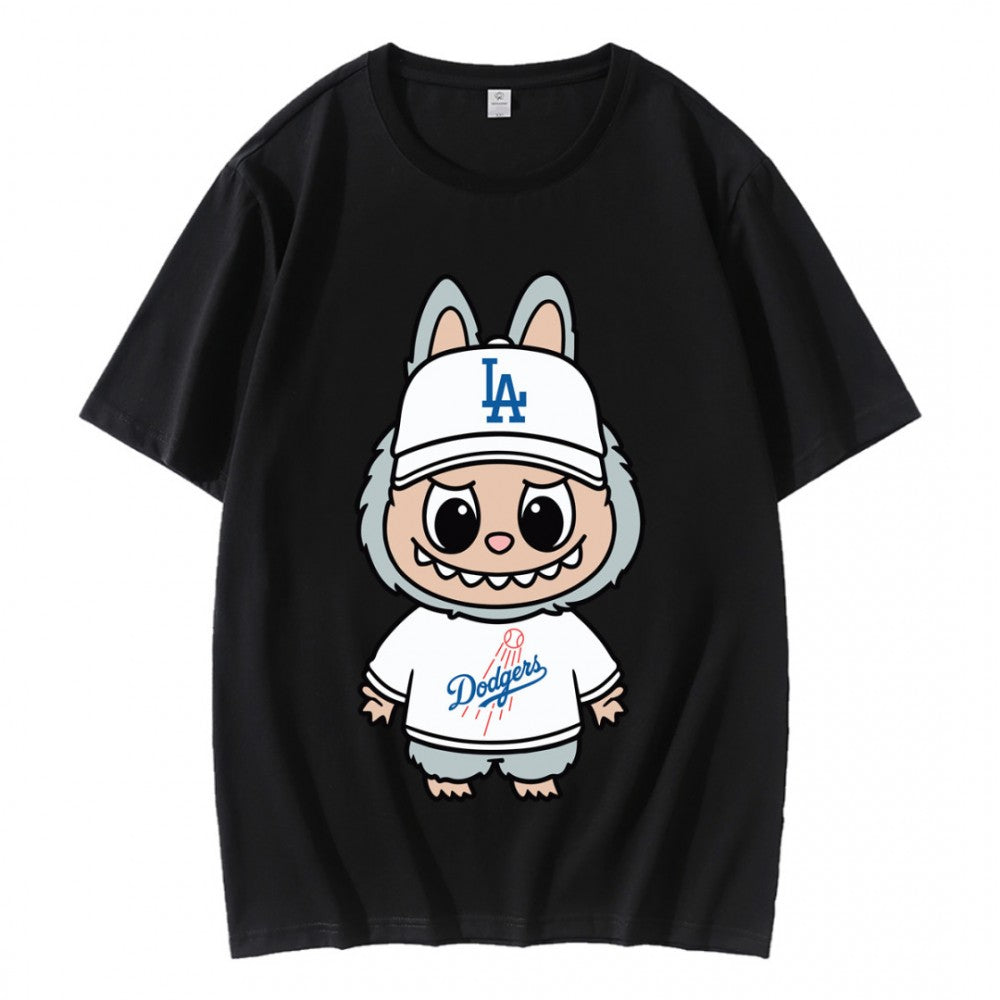 Funny Labubu Los Angeles Dodgers LA Baseball T-Shirt