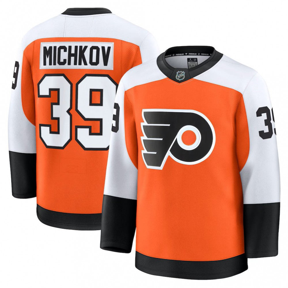 Men's Philadelphia Flyers Matvei Michkov Orange Home Premium NHL Jersey