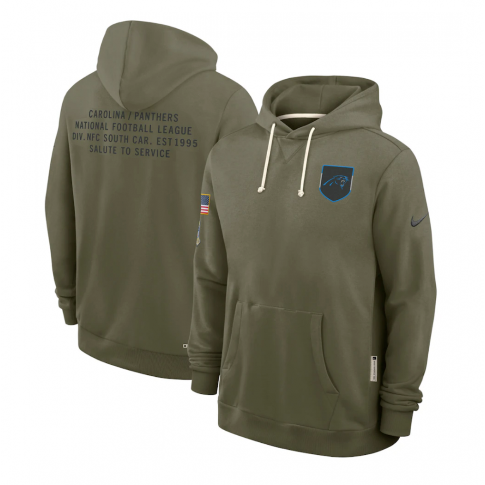 Carolina Panthers Salute to Service Sideline Dominant Force NFL Pullover Hoodie