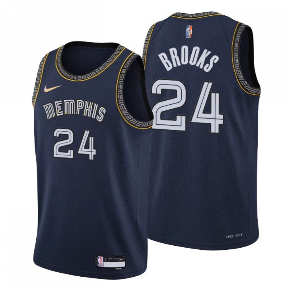 Men's Memphis Grizzlies Dillon Brooks #24 Nike Black 2021/22 Swingman NBA NBA Jersey - City Edition