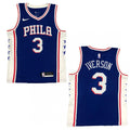 Men's Philadelphia 76ers Allen Iverson #3 Nike Royal Swingman NBA Jersey - Icon Edition