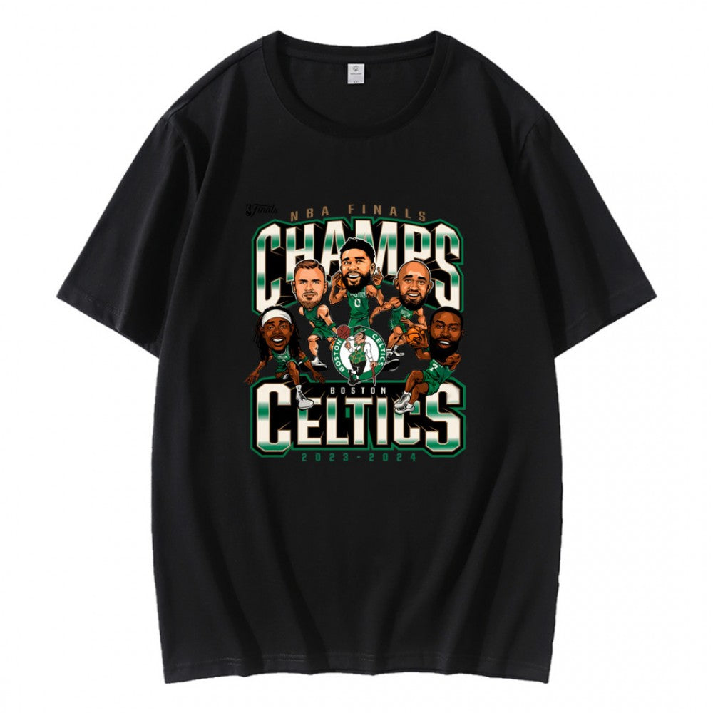 Boston Celtics 2024 NBA Finals Champs Caricature T-Shirt