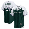 Ryan McMahon Colorado Rockies Nike City Connect Replica Player MLB Jersey - White/Forest Green