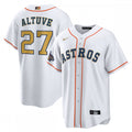 Jose Altuve Houston Astros Nike 2023 Gold Collection Replica Player MLB Jersey - White/Gold