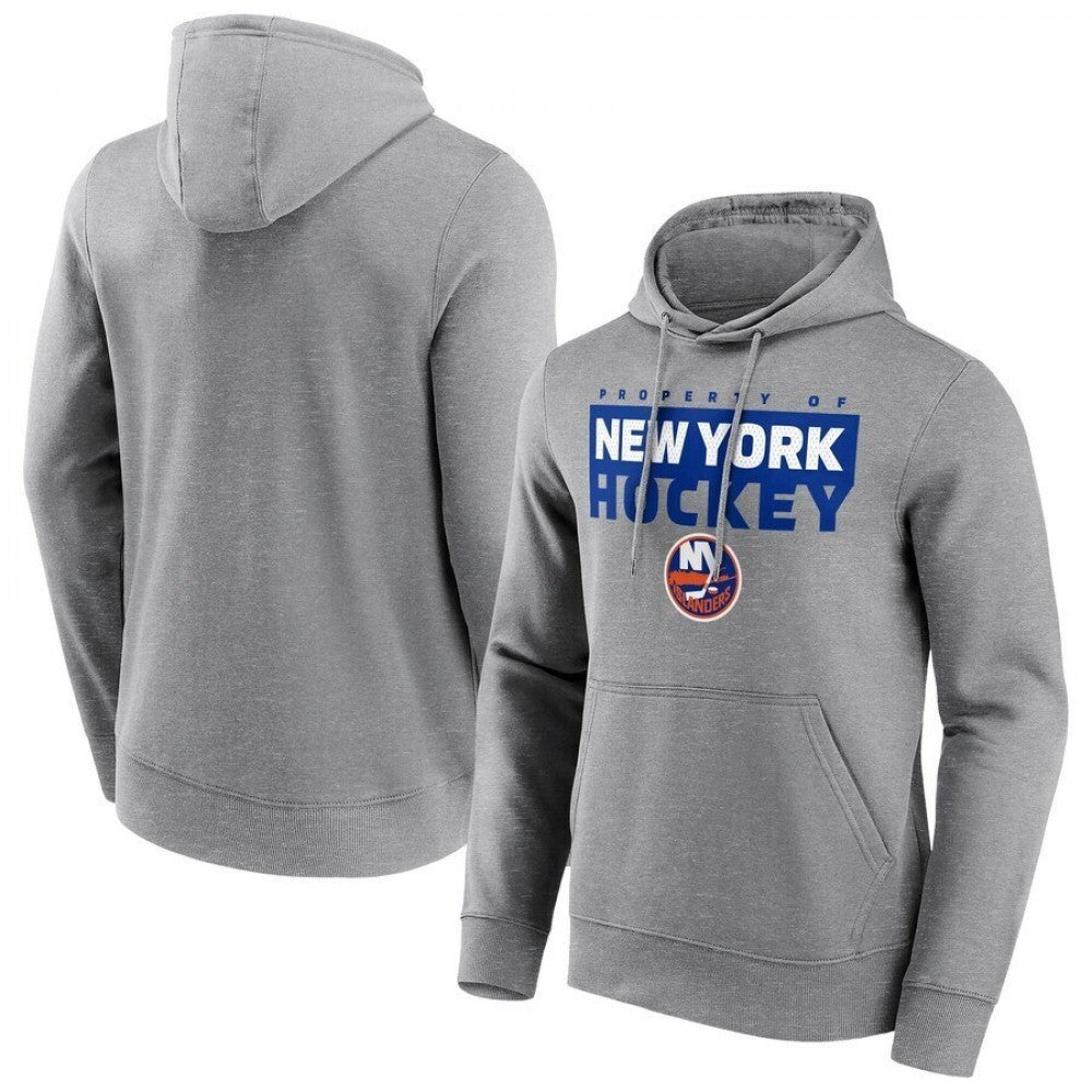 New York Islanders Fanatics Branded Gain Ground Hoodie - Sports Grey