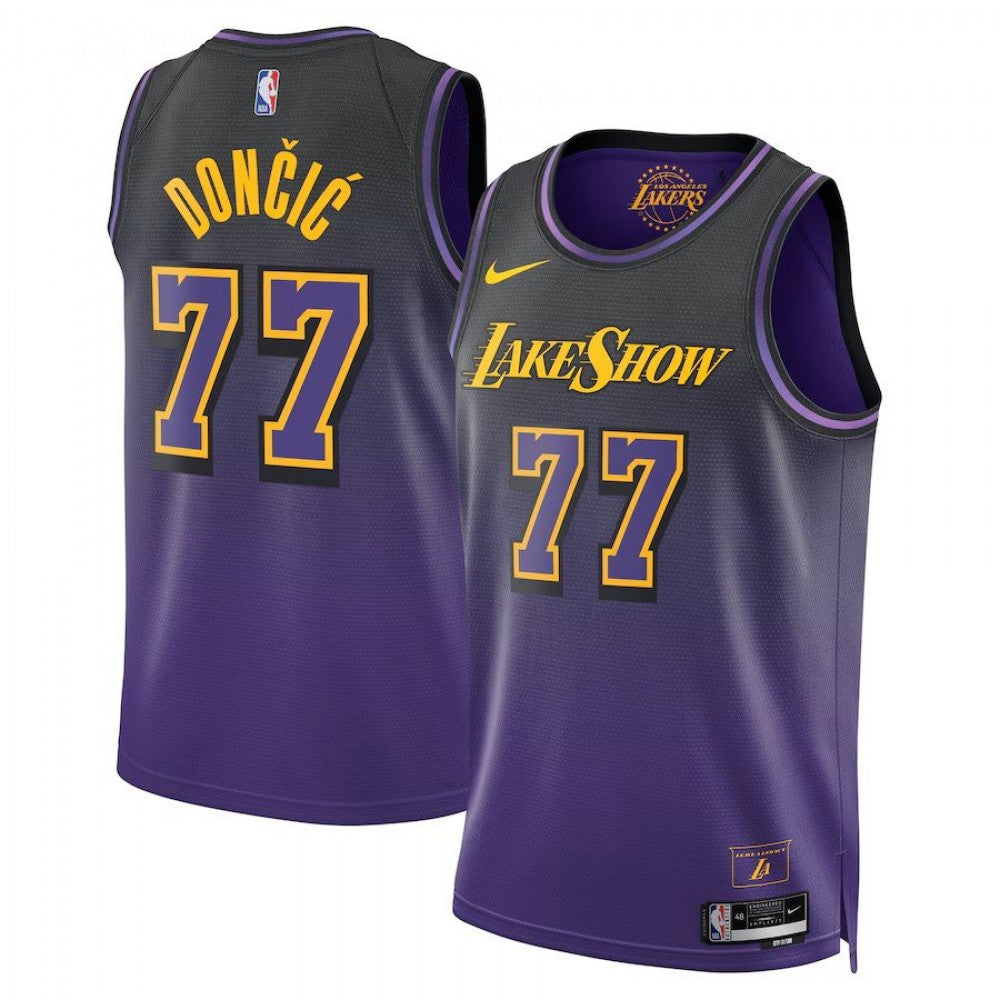 Los Angeles Lakers Unisex Nike City Edition Swingman NBA Jersey 2024 - Purple - Luka Don?i?