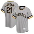Roberto Clemente Pittsburgh Pirates Nike Road Cooperstown Collection Player MLB Jersey - Gray
