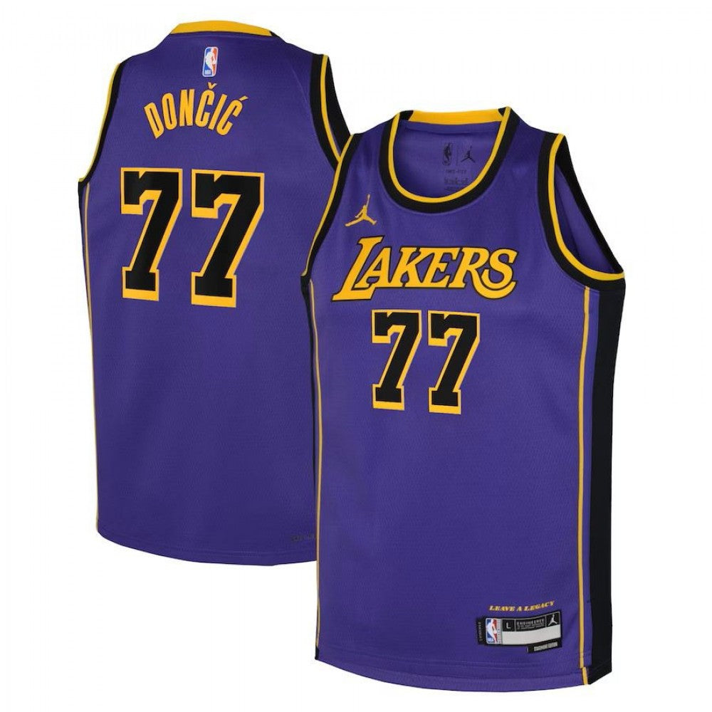 Los Angeles Lakers Youth Jordan Brand Statement Edition Swingman NBA Jersey - Purple - Luka Don?i?