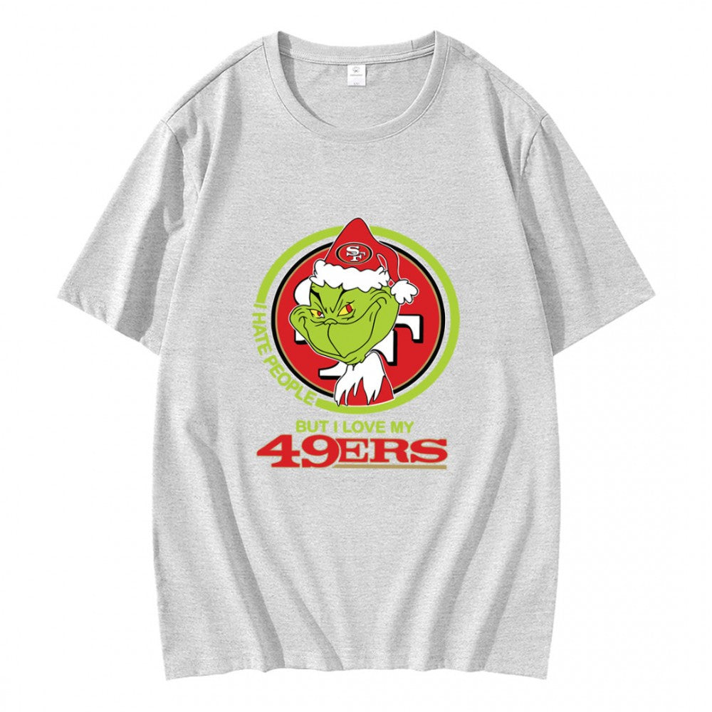 Grinch I Hate People But I Love My 49ers T-Shirt