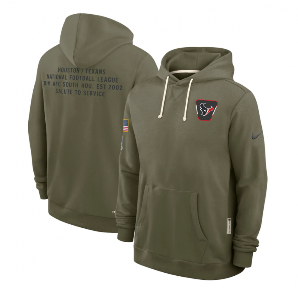 Houston Texans Salute to Service Sideline Dominant Force NFL Pullover Hoodie
