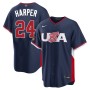Bryce Harper USA Baseball Nike 2026 World Baseball Classic Road Stadium MLB Jersey - Navy