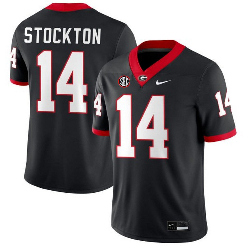 Gunner Stockton Georgia Bulldogs Alternate Nike Football Game NCAA Jersey - Black