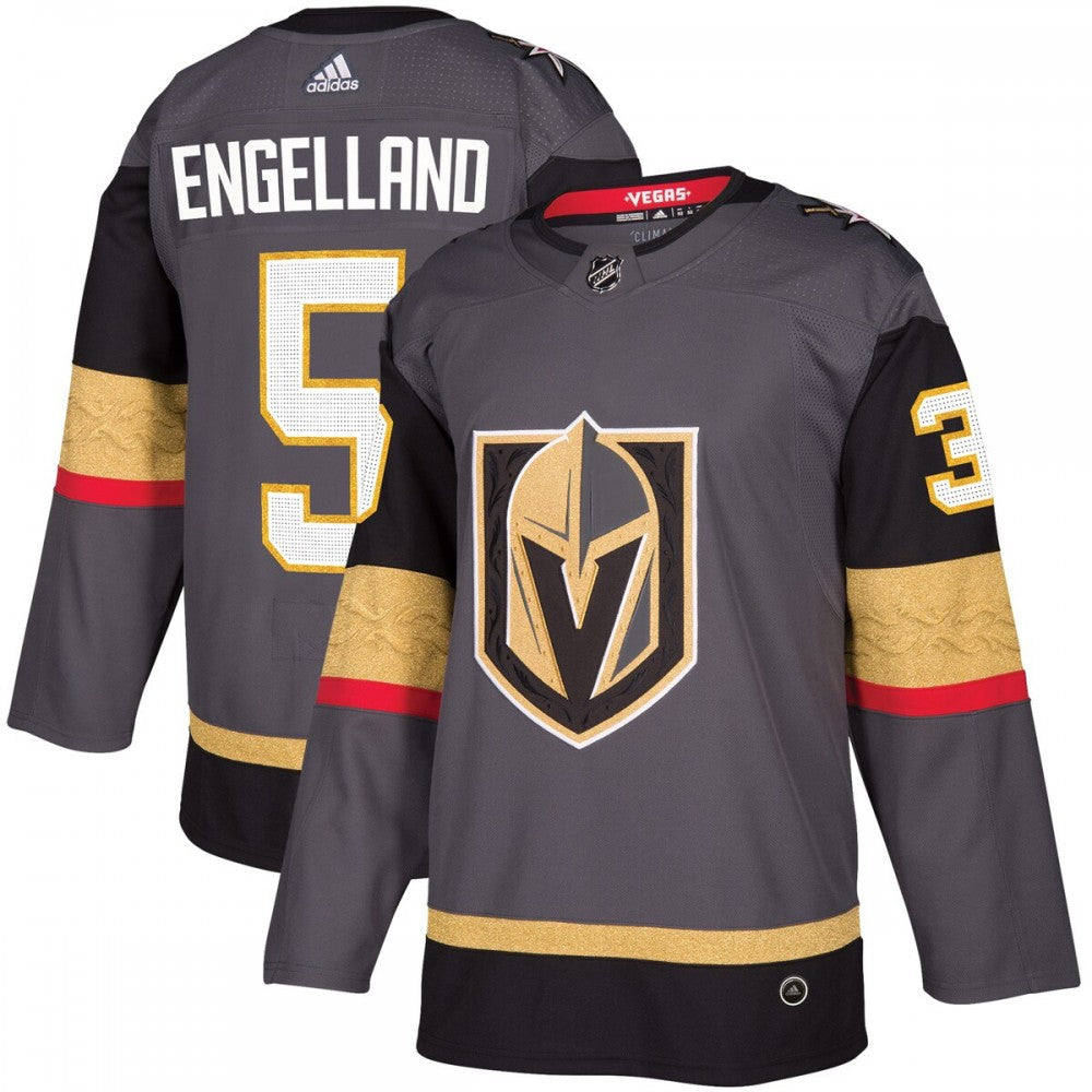 Deryk Engelland Vegas Golden Knights adidas Authentic Player NHL Jersey - Gray