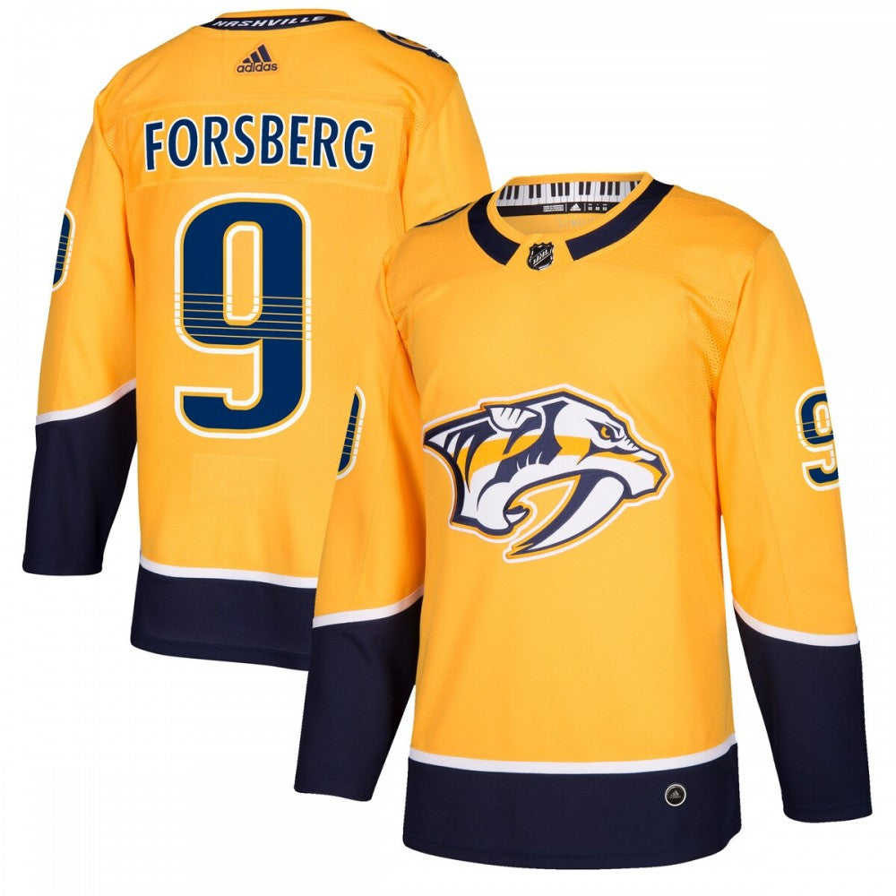 Filip Forsberg Nashville Predators adidas Authentic Player NHL Jersey - Gold