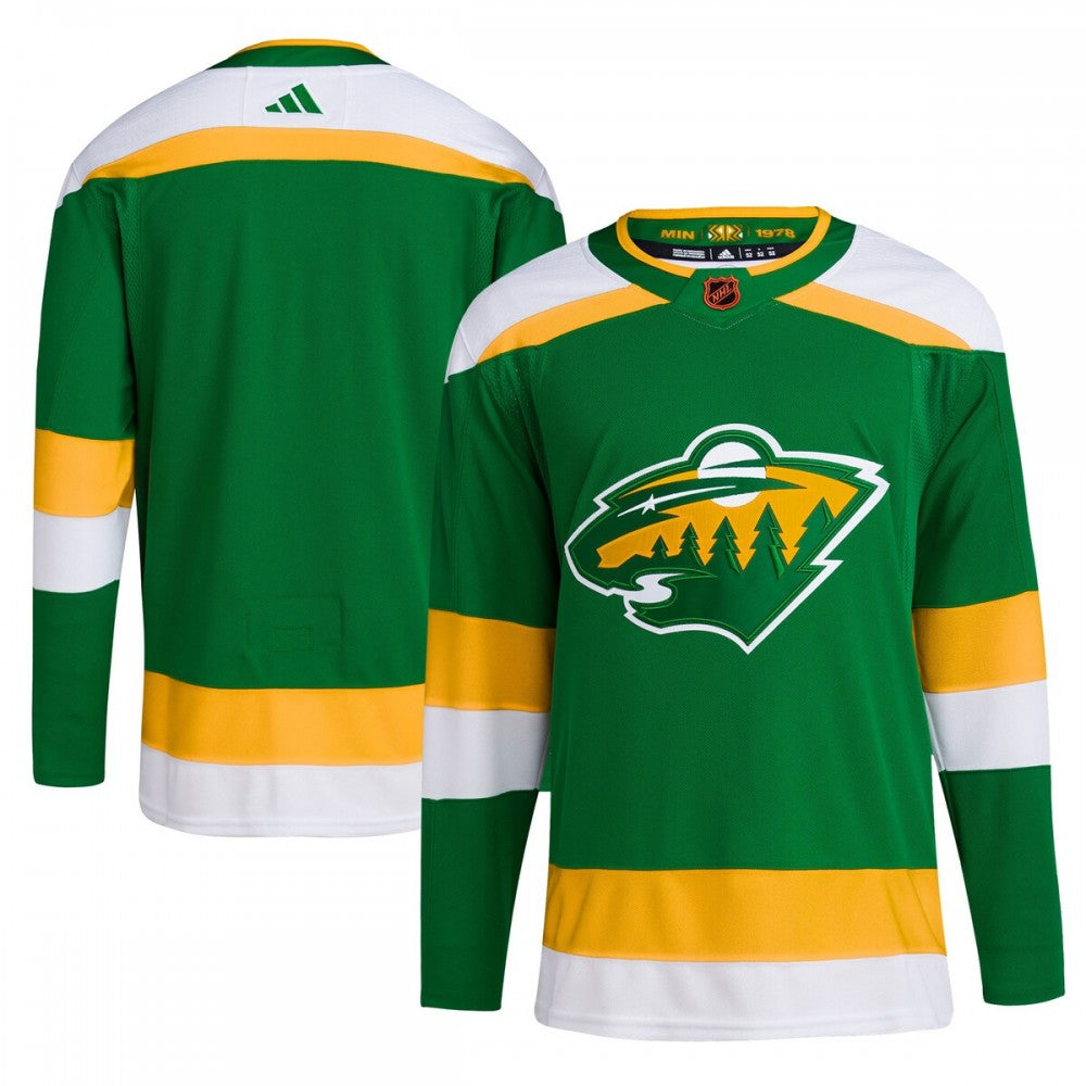 Minnesota Wild adidas Reverse Retro 2.0 Authentic Blank NHL Jersey - Green