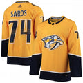 Juuse Saros Nashville Predators adidas Home Authentic Player NHL Jersey - Gold