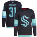 Philipp Grubauer Seattle Kraken adidas Home Authentic Primegreen Player NHL Jersey - Navy