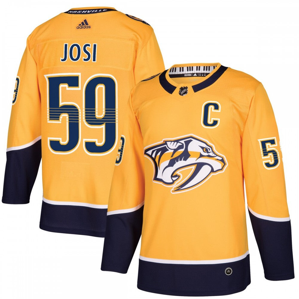 Roman Josi Nashville Predators adidas Home Authentic Player NHL Jersey - Gold