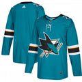 San Jose Sharks adidas Home Authentic Blank NHL Jersey - Teal