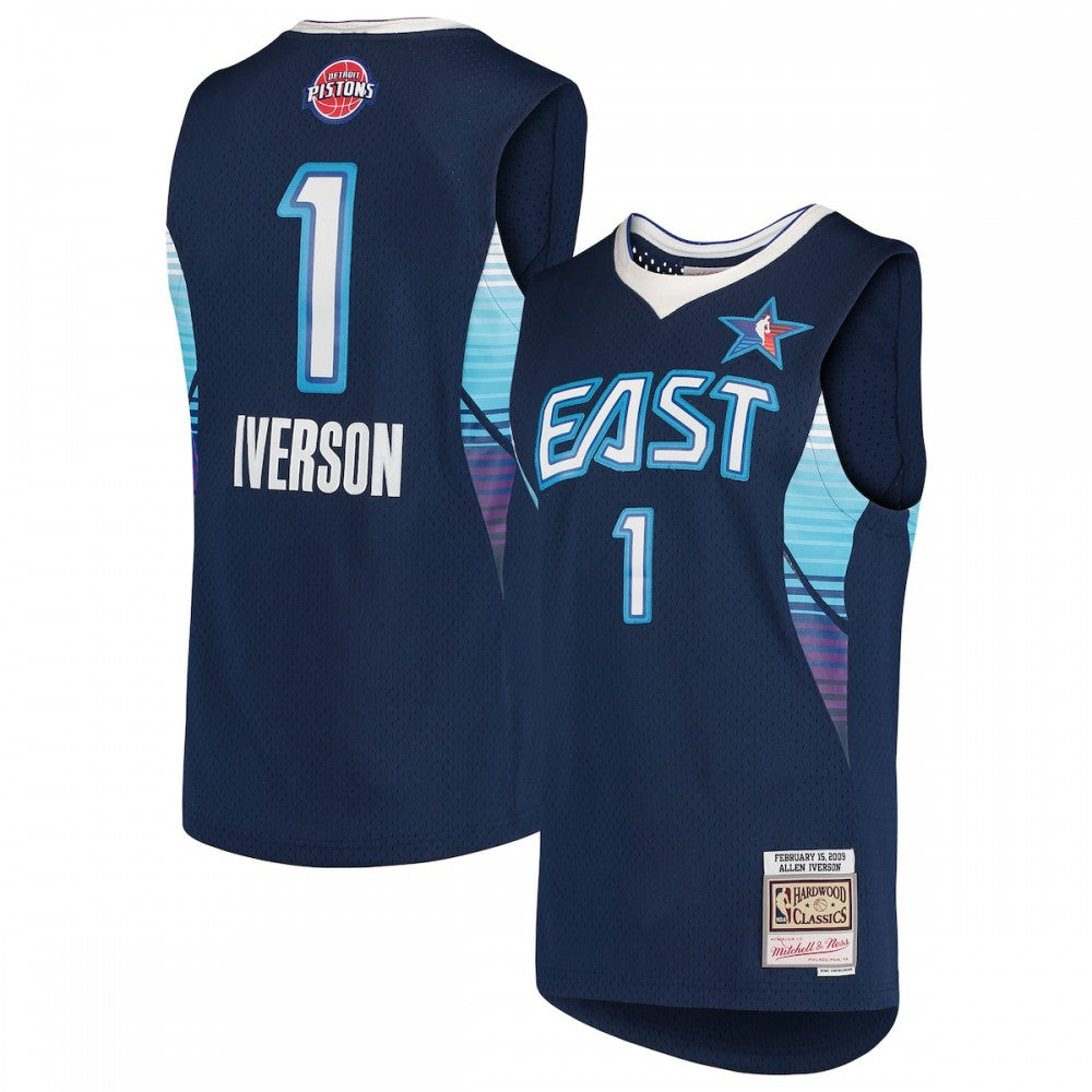 Allen Iverson Eastern Conference Throwback Hardwood Classics 2009 NBA All-Star Game Swingman NBA Jersey - Navy