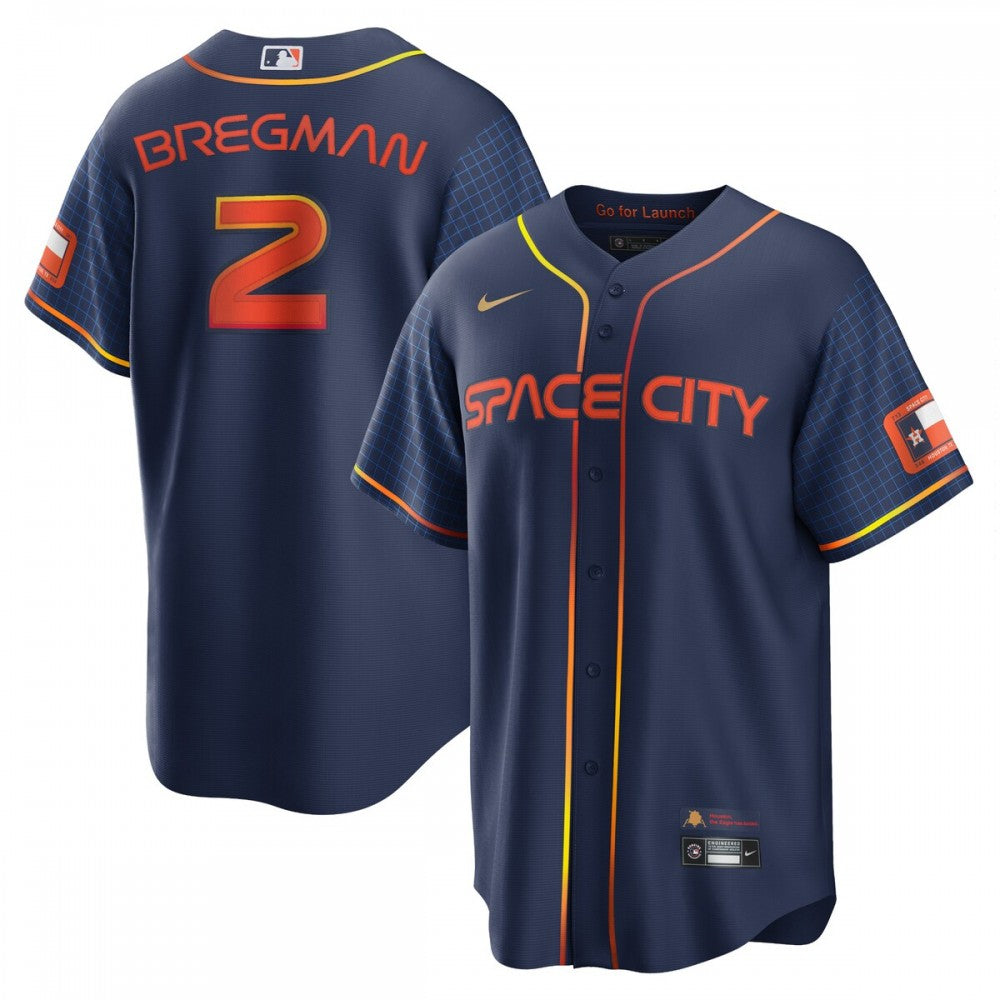 Alex Bregman Houston Astros Nike 2022 City Connect Replica Player MLB Jersey - Navy