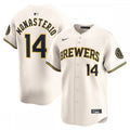 Andruw Monasterio Milwaukee Brewers Nike Home Limited Player MLB Jersey - Cream