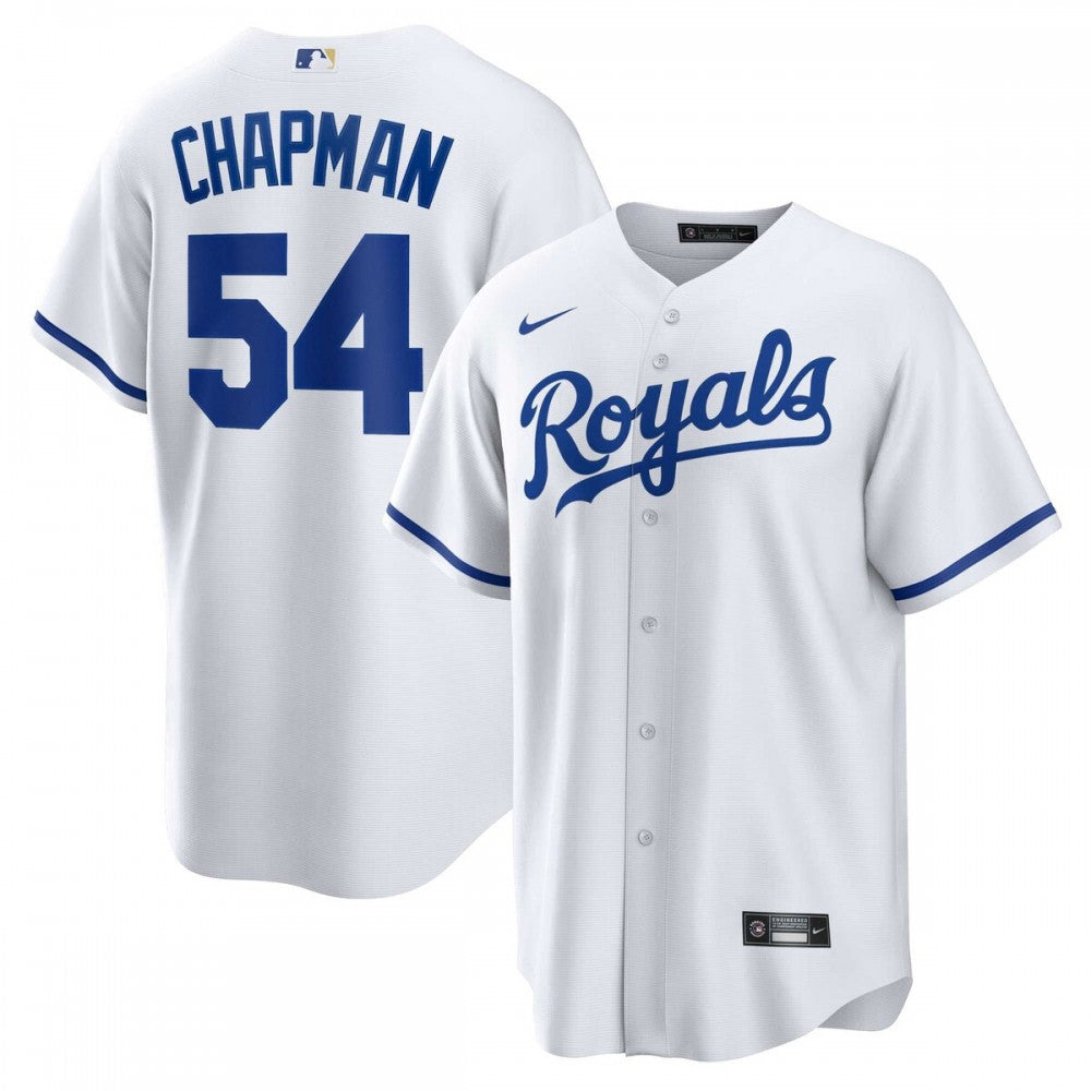 Aroldis Chapman Kansas City Royals Nike Home Replica Player MLB Jersey - White