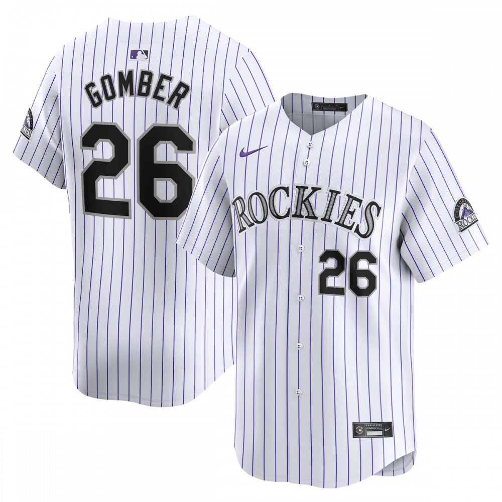 Austin Gomber Colorado Rockies Nike Home Limited Player MLB Jersey - White