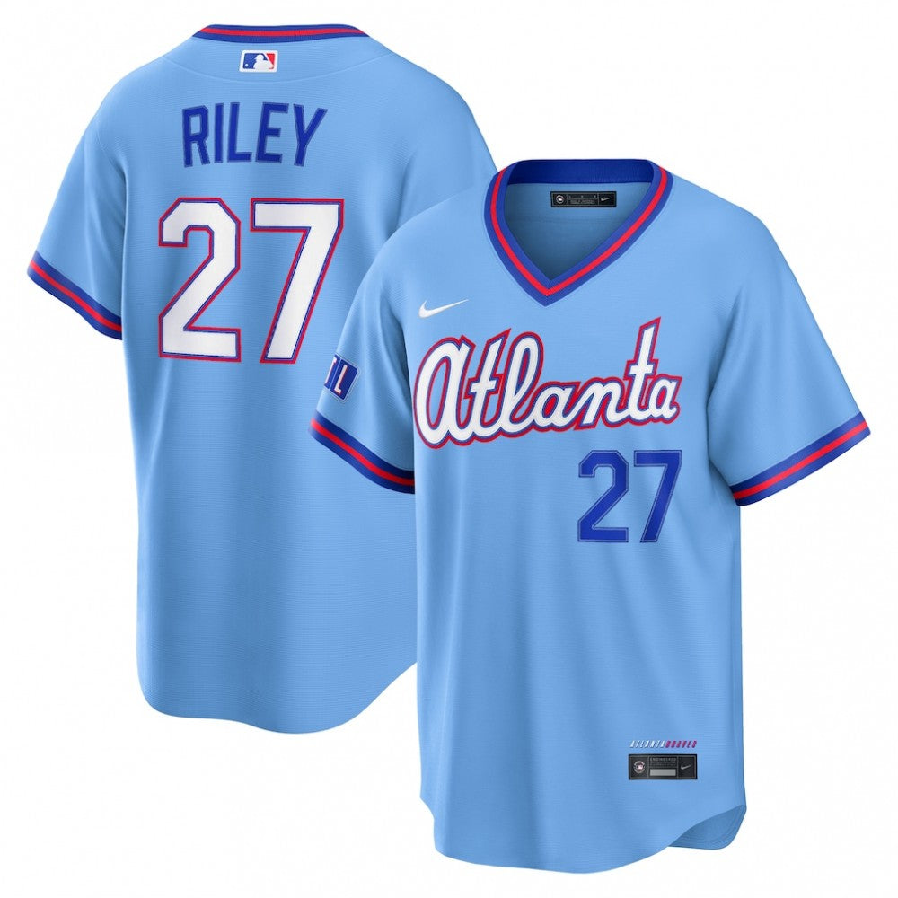 Austin Riley Atlanta Braves Nike 2026 City Connect Stadium MLB Jersey - Powder Blue