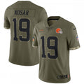 Bernie Kosar Cleveland Browns 2022 Salute To Service Retired Player Limited Jersey - Olive
