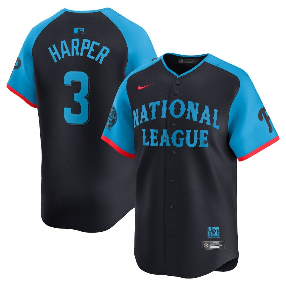 Bryce Harper National League Nike 2024 MLB All-Star Game Limited Player MLB Jersey - Navy