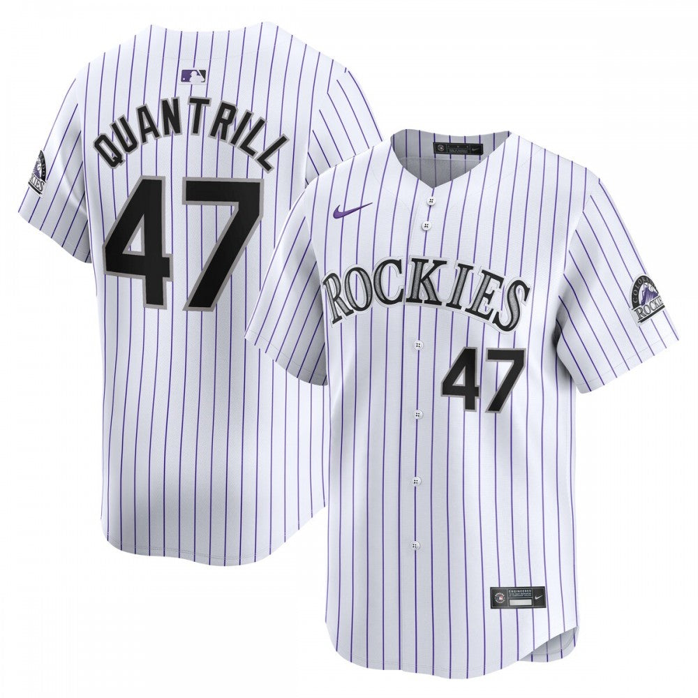 Cal Quantrill Colorado Rockies Nike Home Limited Player MLB Jersey - White