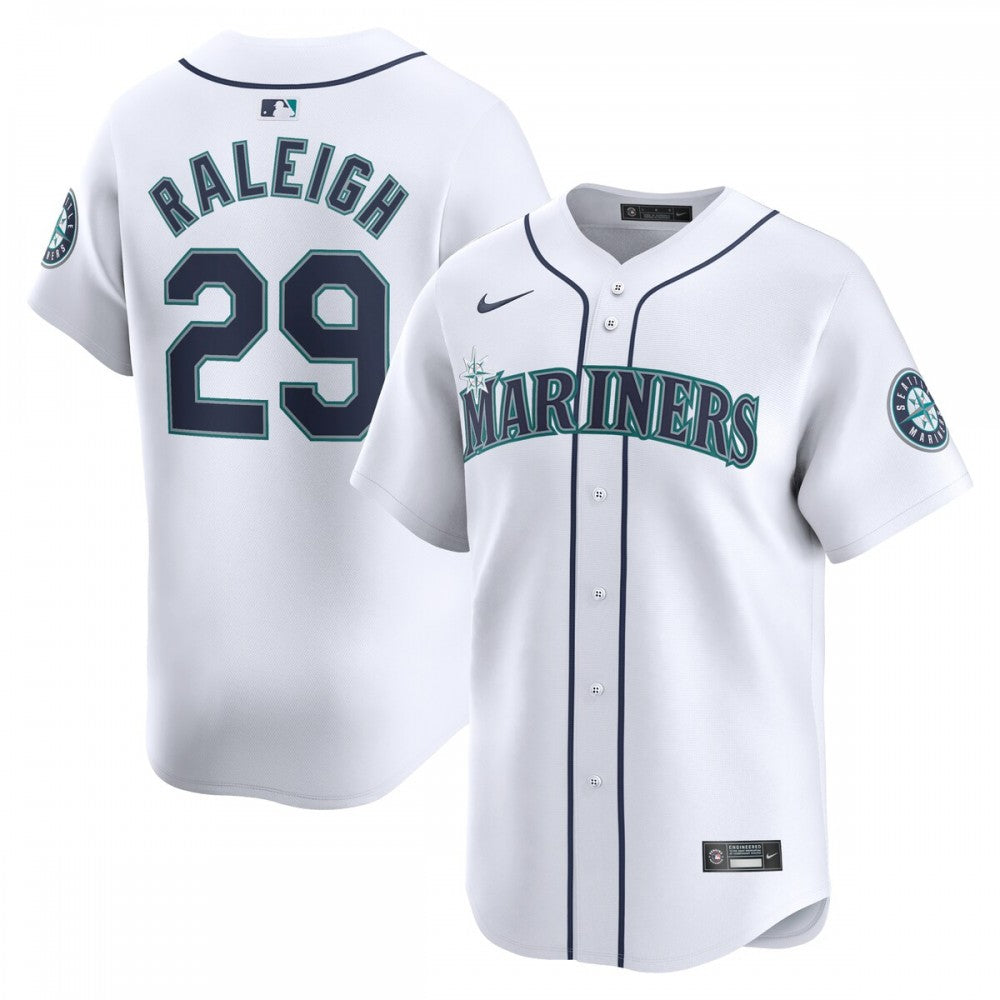 Cal Raleigh Seattle Mariners Nike Home Limited Player MLB Jersey - White
