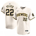 Christian Yelich Milwaukee Brewers Nike Home Limited Player MLB Jersey - Cream