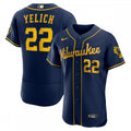 Christian Yelich Milwaukee Brewers Nike 50th Season Alternate Authentic Player MLB Jersey - Navy