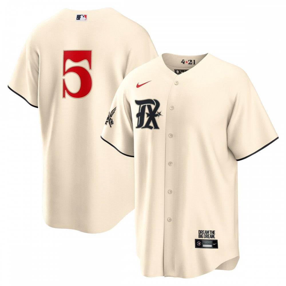 Corey Seager Texas Rangers Nike 2023 City Connect Replica Player MLB Jersey - Cream