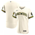 Milwaukee Brewers Nike Home Authentic Team MLB Jersey - Cream
