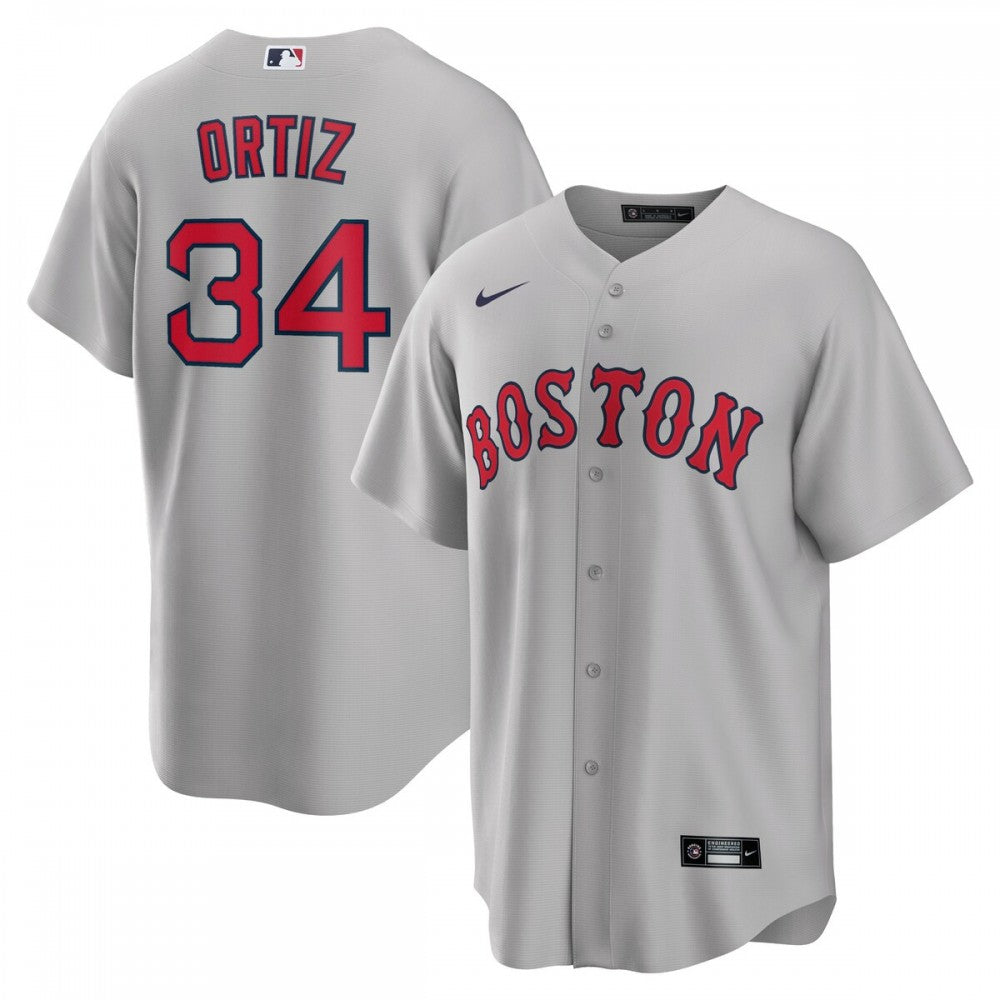 David Ortiz Boston Red Sox Nike Road Replica Player MLB Jersey - Gray