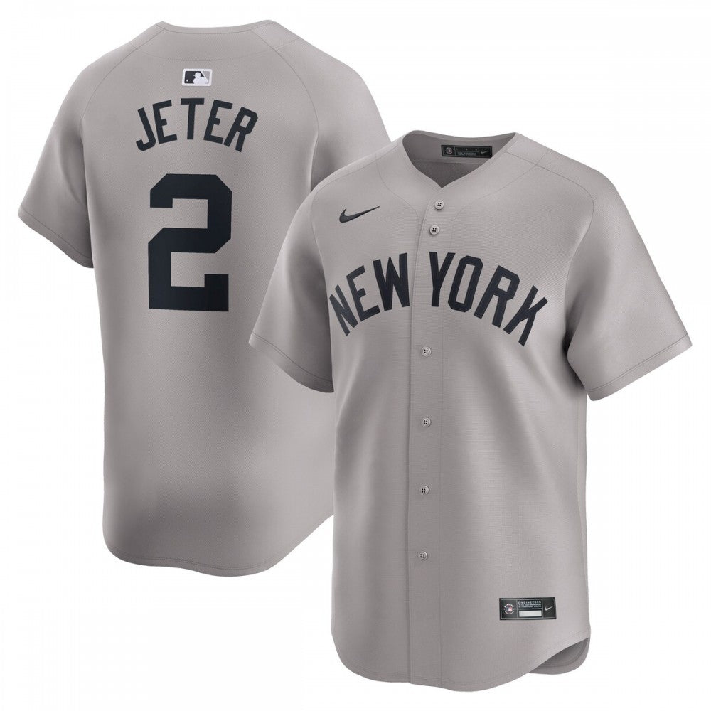 Derek Jeter New York Yankees Nike Away Limited Player MLB Jersey - Gray