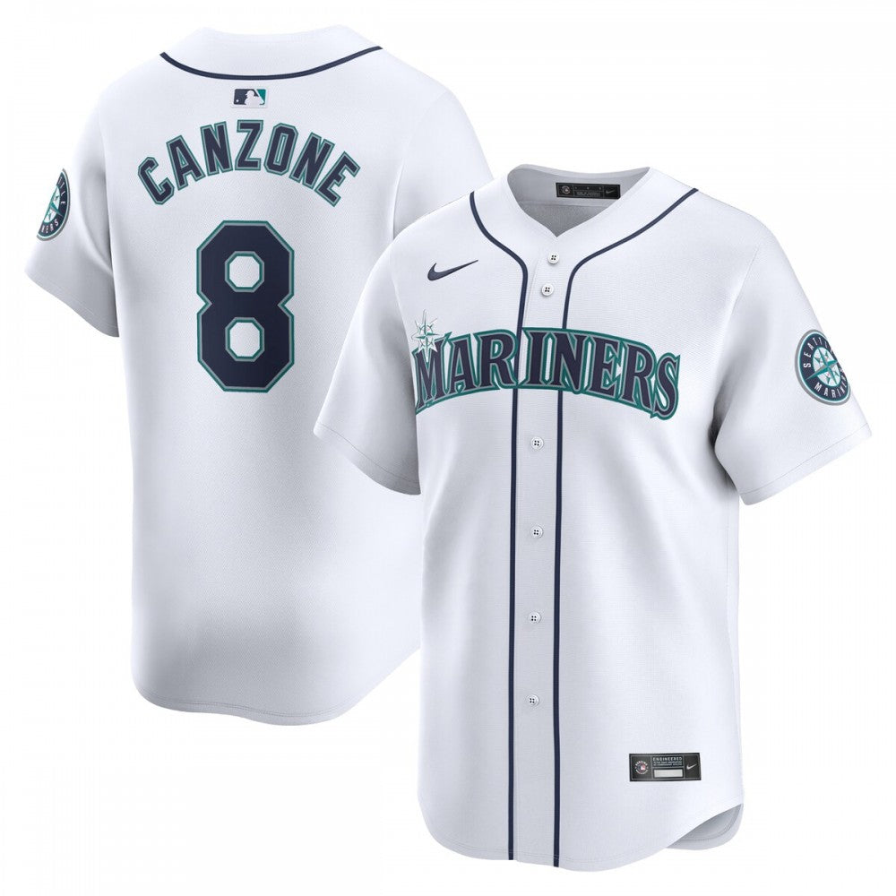 Dominic Canzone Seattle Mariners Nike Home Limited Player MLB Jersey - White