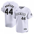 Elehuris Montero Colorado Rockies Nike Home Limited Player MLB Jersey - White
