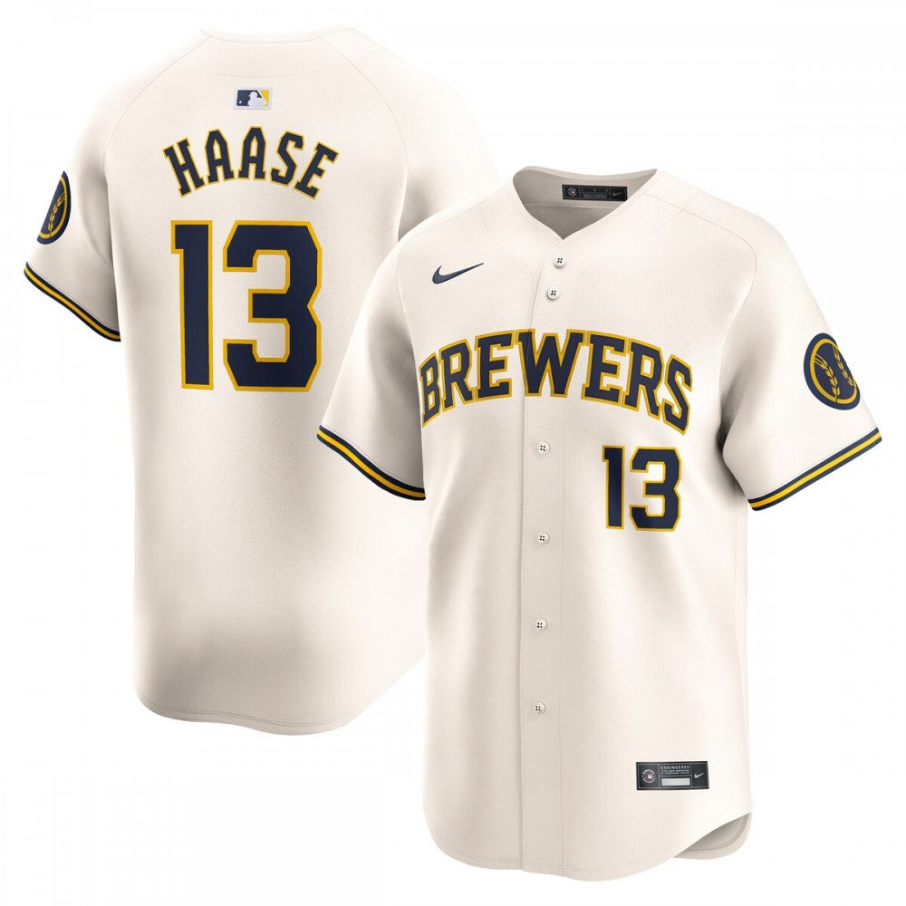 Eric Haase Milwaukee Brewers Nike Home Limited Player MLB Jersey - Cream