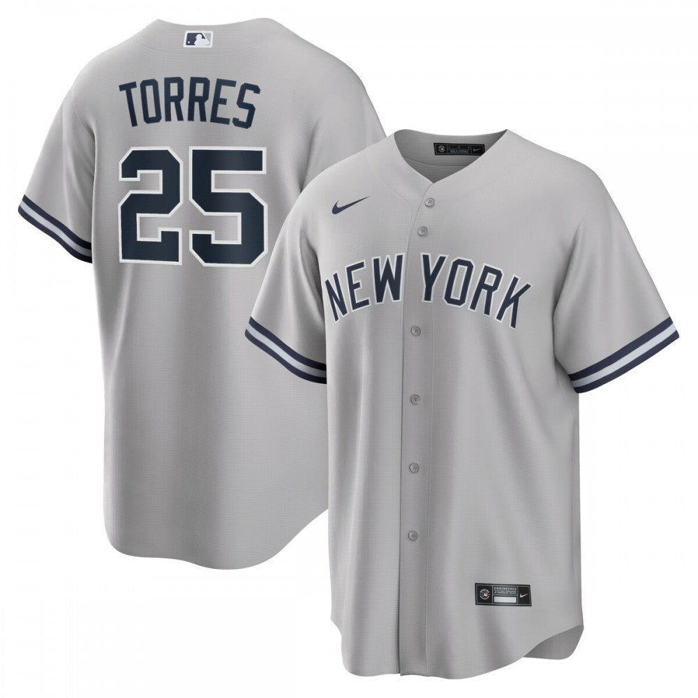 Gleyber Torres New York Yankees Nike Road Replica Player Name MLB Jersey - Gray