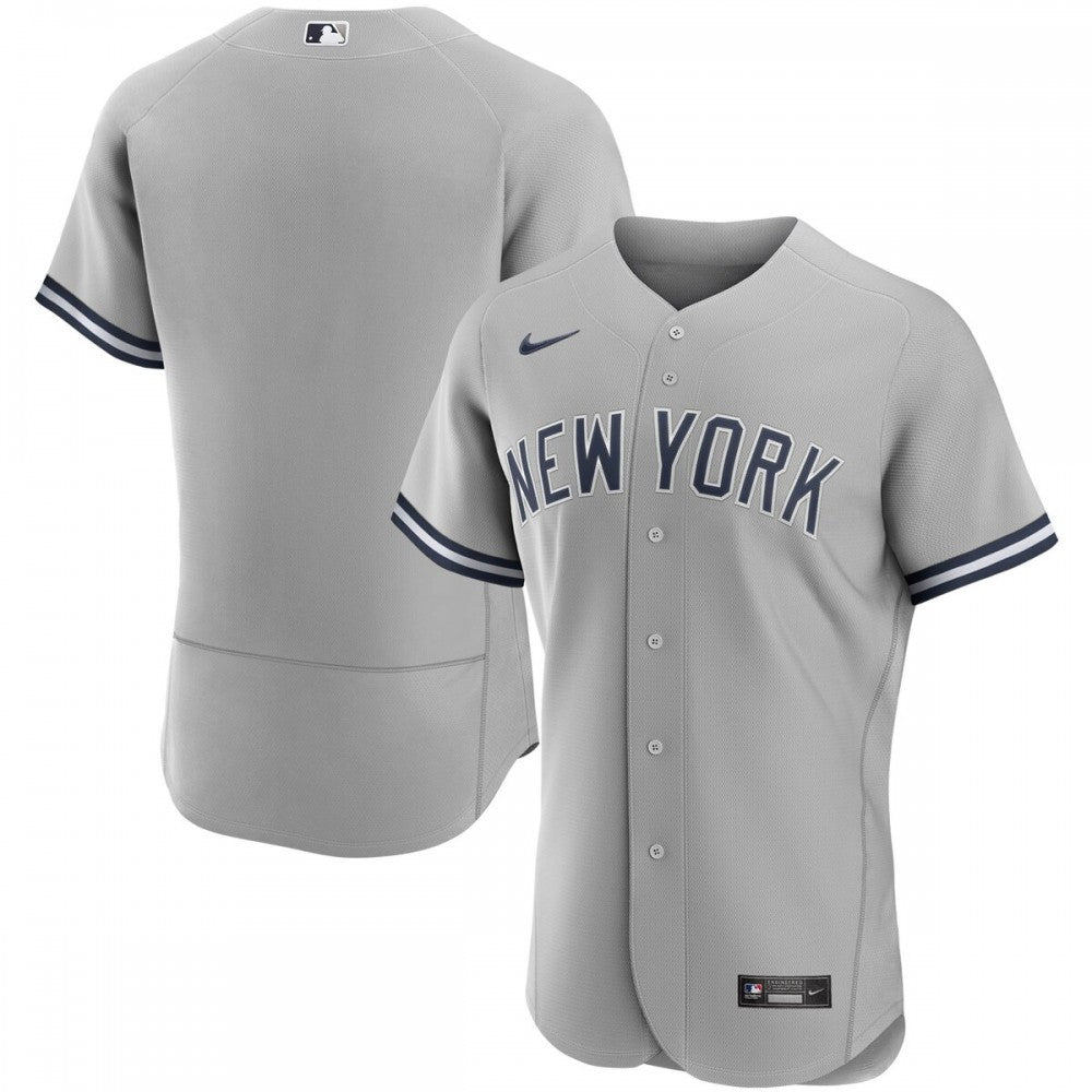 New York Yankees Nike Road Authentic Team MLB Jersey - Gray