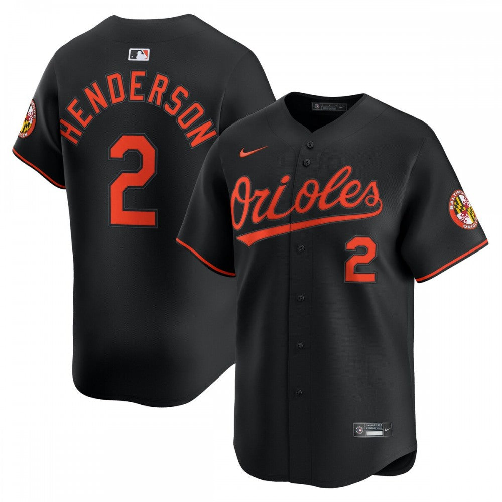 Gunnar Henderson Baltimore Orioles Nike Alternate Limited Player MLB Jersey - Black