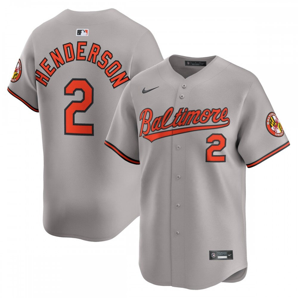 Gunnar Henderson Baltimore Orioles Nike Road Limited Player MLB Jersey - Gray